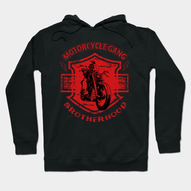 Motorcycle Gang Brotherhood, T-shirt for Biker, MotorCycle Rider Tee, Biker Gift Hoodie by Ben Foumen